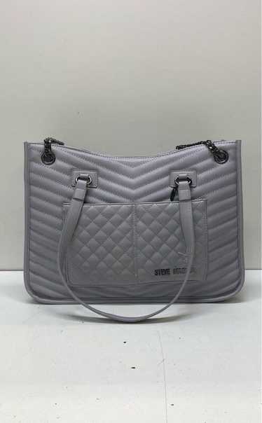 Steve Madden Pierce Gray Faux Leather Quilted Shou