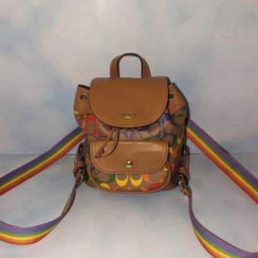 Pride Coach Canvas Signature Mini Rainbow Backpack