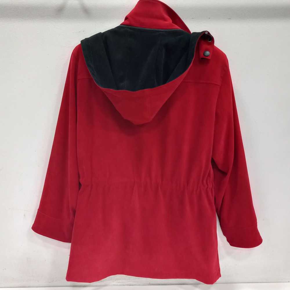 Fleet Street Pea Coat Style Red Hooded Jacket Siz… - image 2
