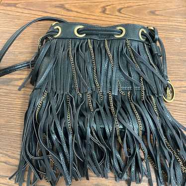 leather fringe purse - image 1