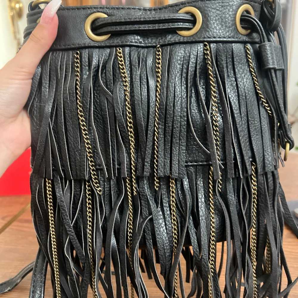 leather fringe purse - image 2