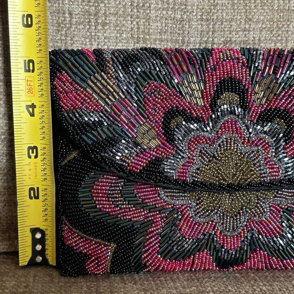 Vintage La Regale Beaded Evening Clutch Purse - image 4