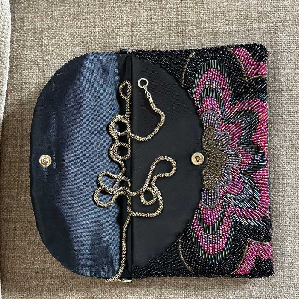 Vintage La Regale Beaded Evening Clutch Purse - image 7