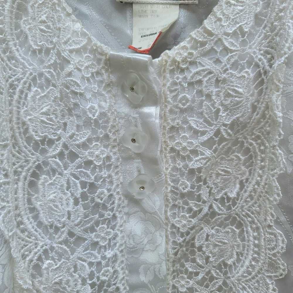 Scott McClintock White Lace Printed Off White Lac… - image 2