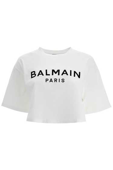 Balmain Logo Print Boxy T-shirt Size M for Women