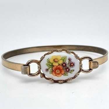 70's Avon French Flowers Clasp Bracelet