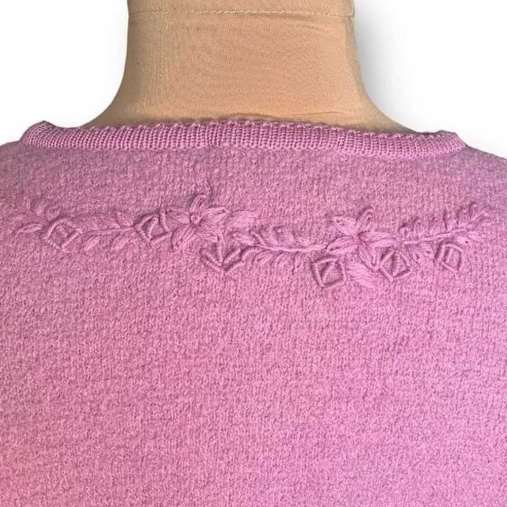 Vintage Pendleton Cardigan Sweater Pastel Lilac V… - image 5