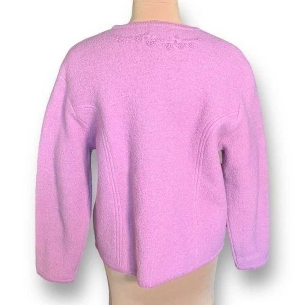 Vintage Pendleton Cardigan Sweater Pastel Lilac V… - image 6