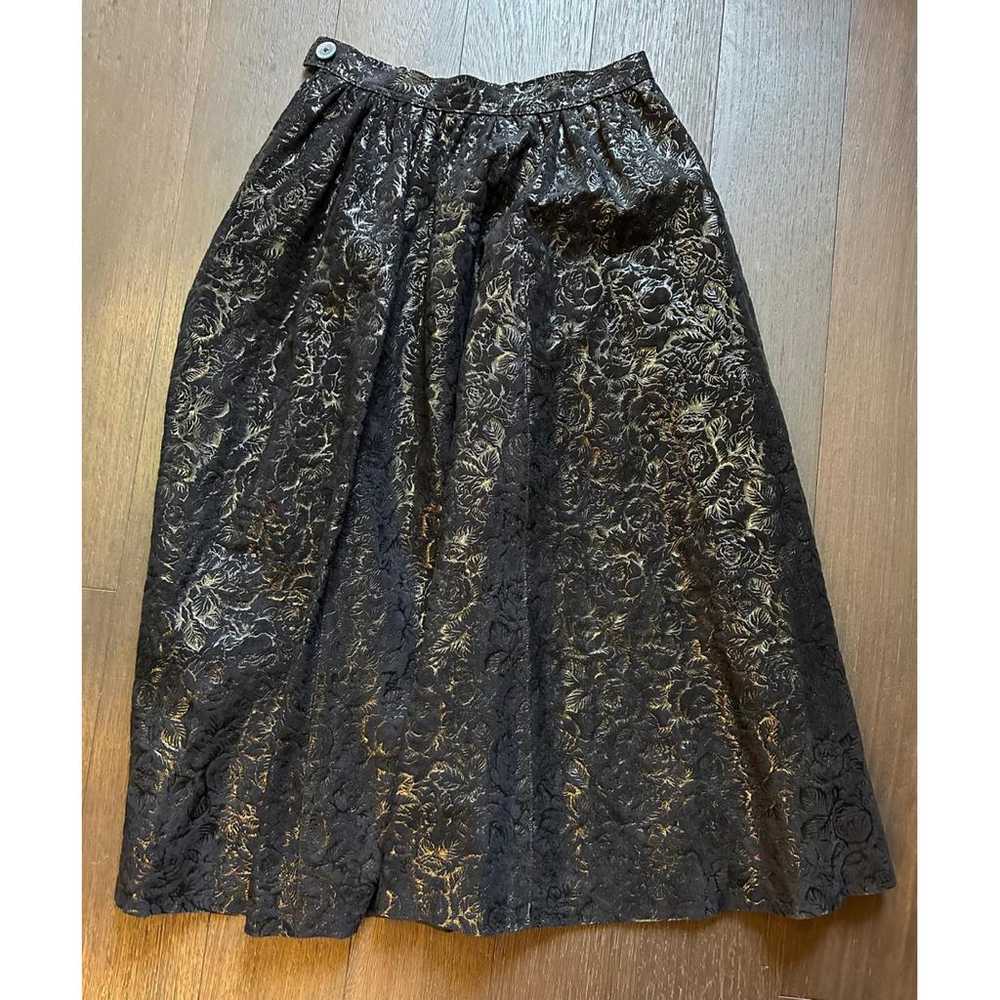 Fendi Leather maxi skirt - image 2