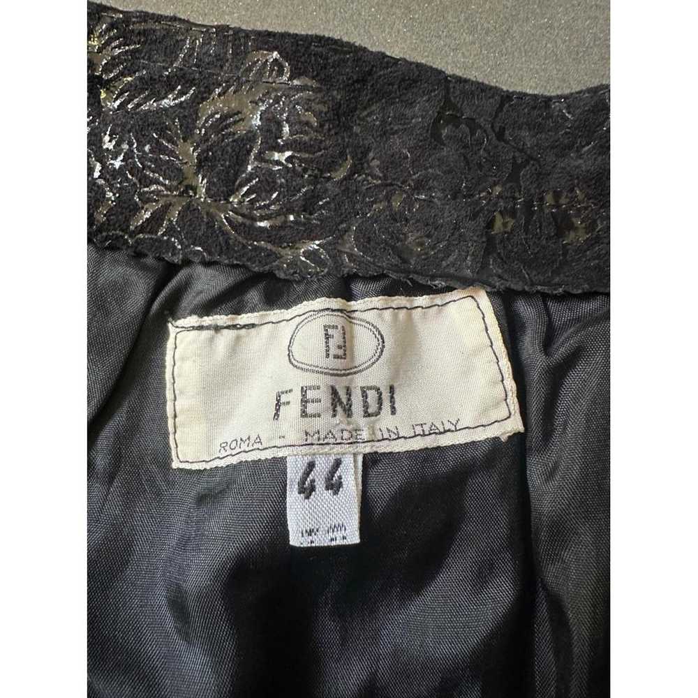 Fendi Leather maxi skirt - image 3