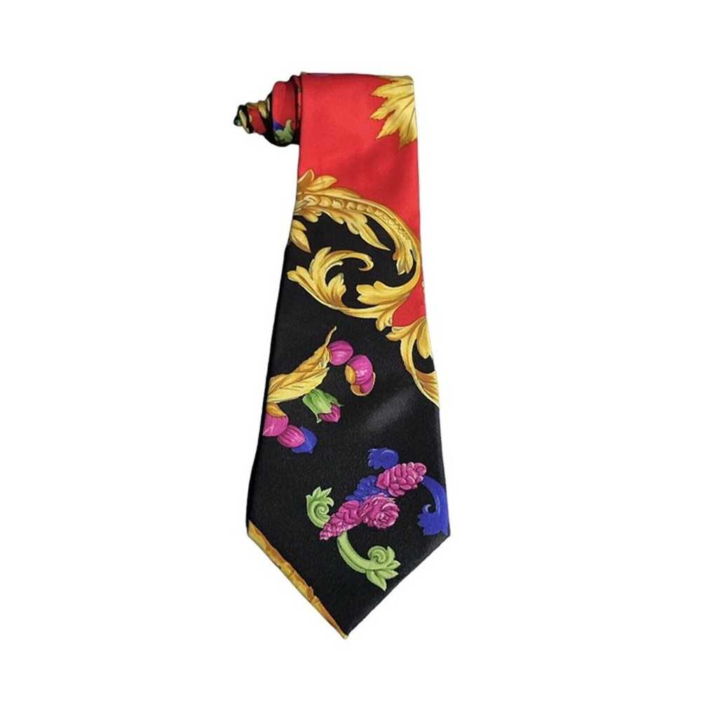 GIANNI VERSACE COUTURE silk neck tie iconic class… - image 1