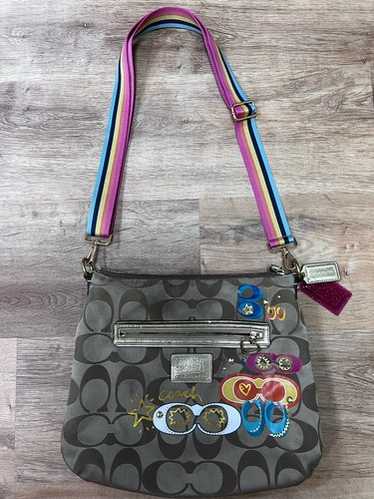 バッグ COACH Poppy Graffiti Accessory pouch NEW Coach Poppy Pop C Glam Graffiti Crossbody — Multicolor