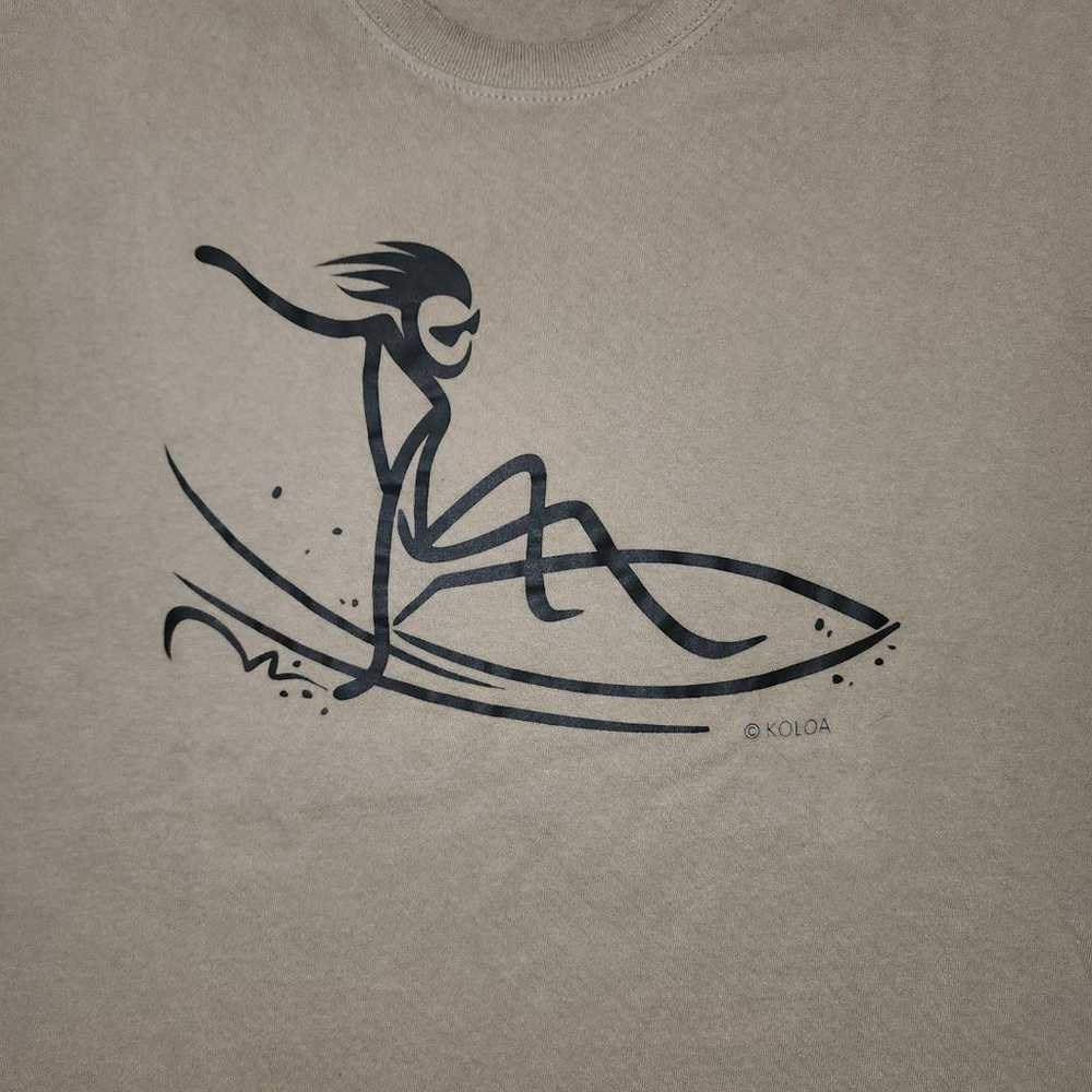 Joe's USA Athletic Apparel Brown Surfer Graphic T… - image 2