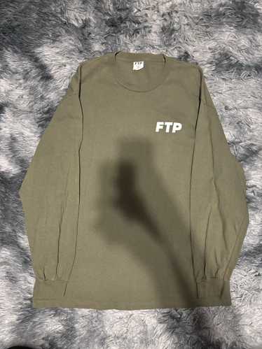 Fuck The Population Ftp Olive Green Long Sleeve