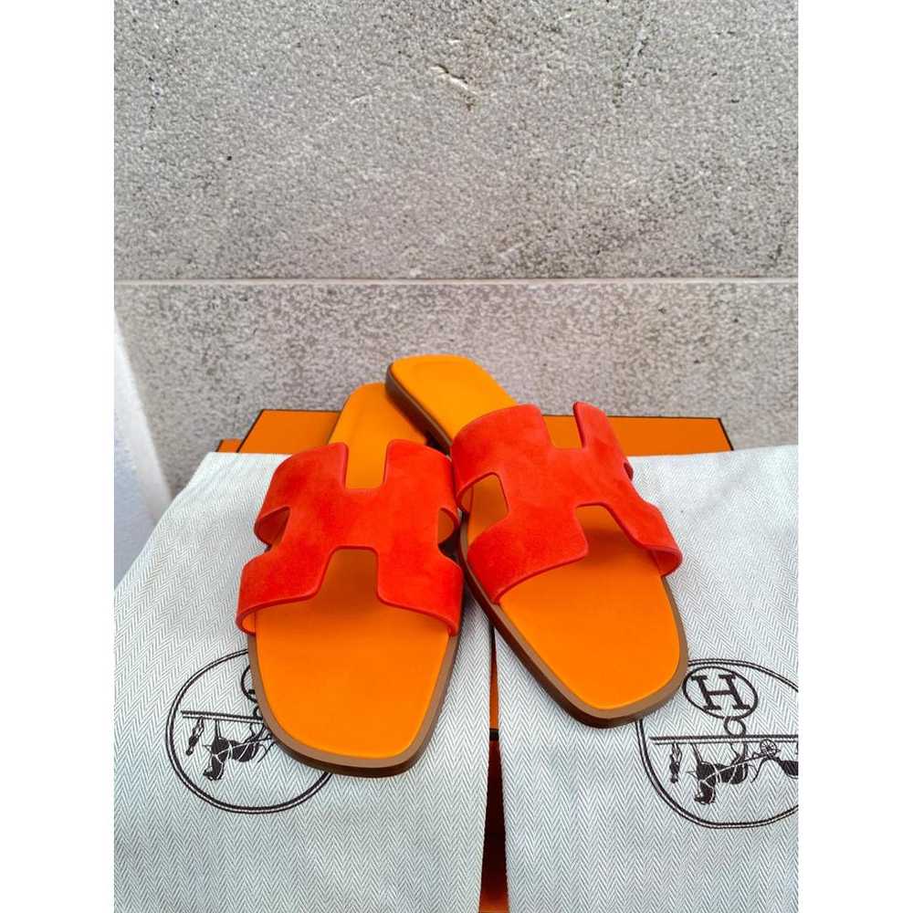 Hermès Oran leather flip flops - image 2