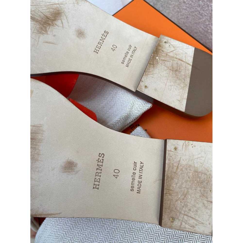 Hermès Oran leather flip flops - image 3