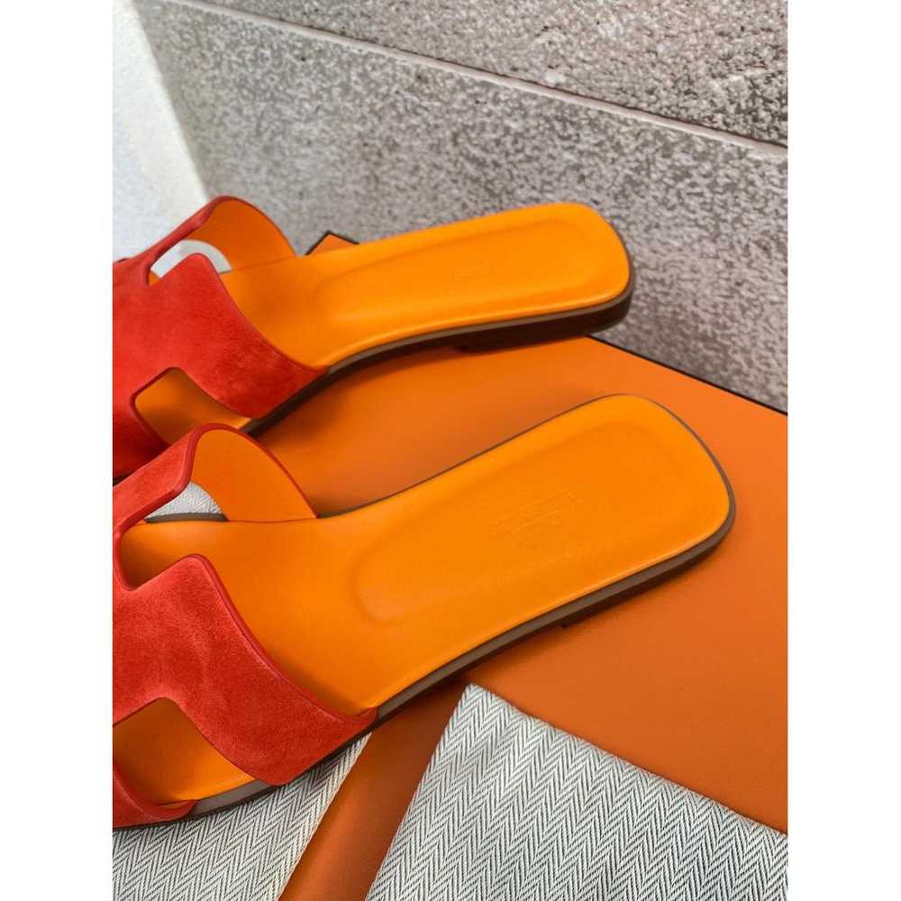 Hermès Oran leather flip flops - image 5