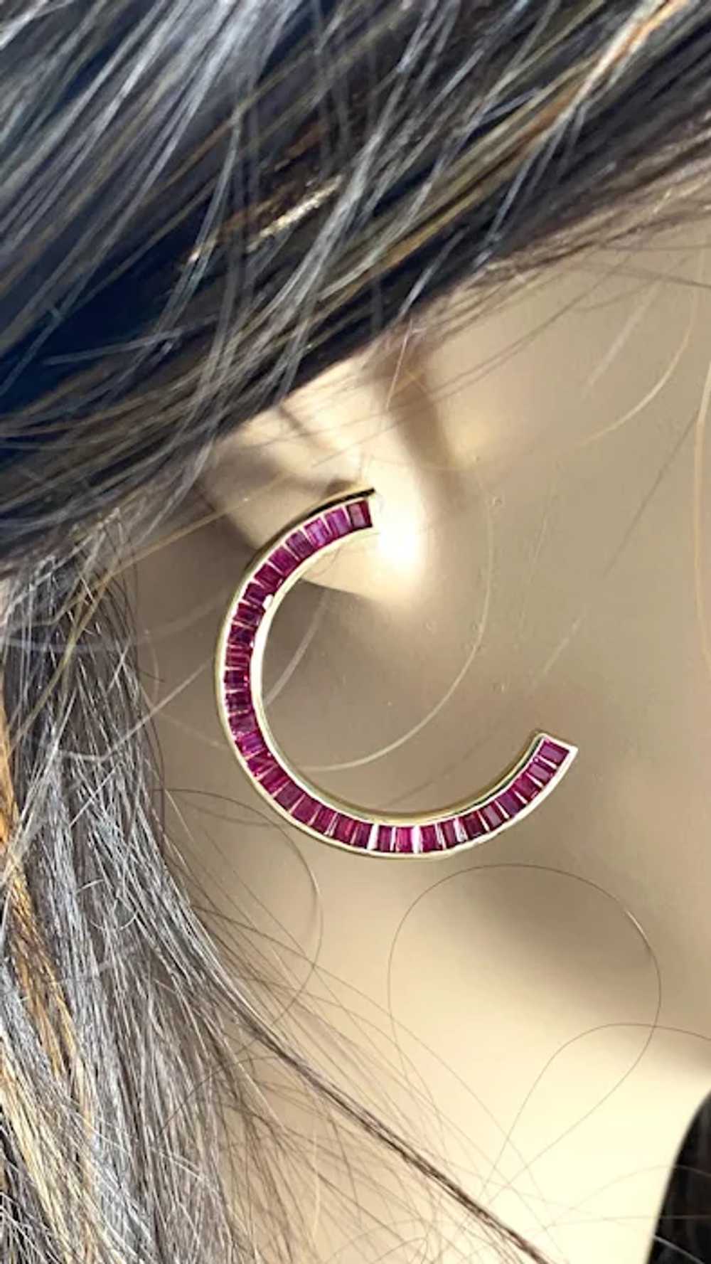 14 Karat Yellow Gold Trending Crescent Moon Shape… - image 2