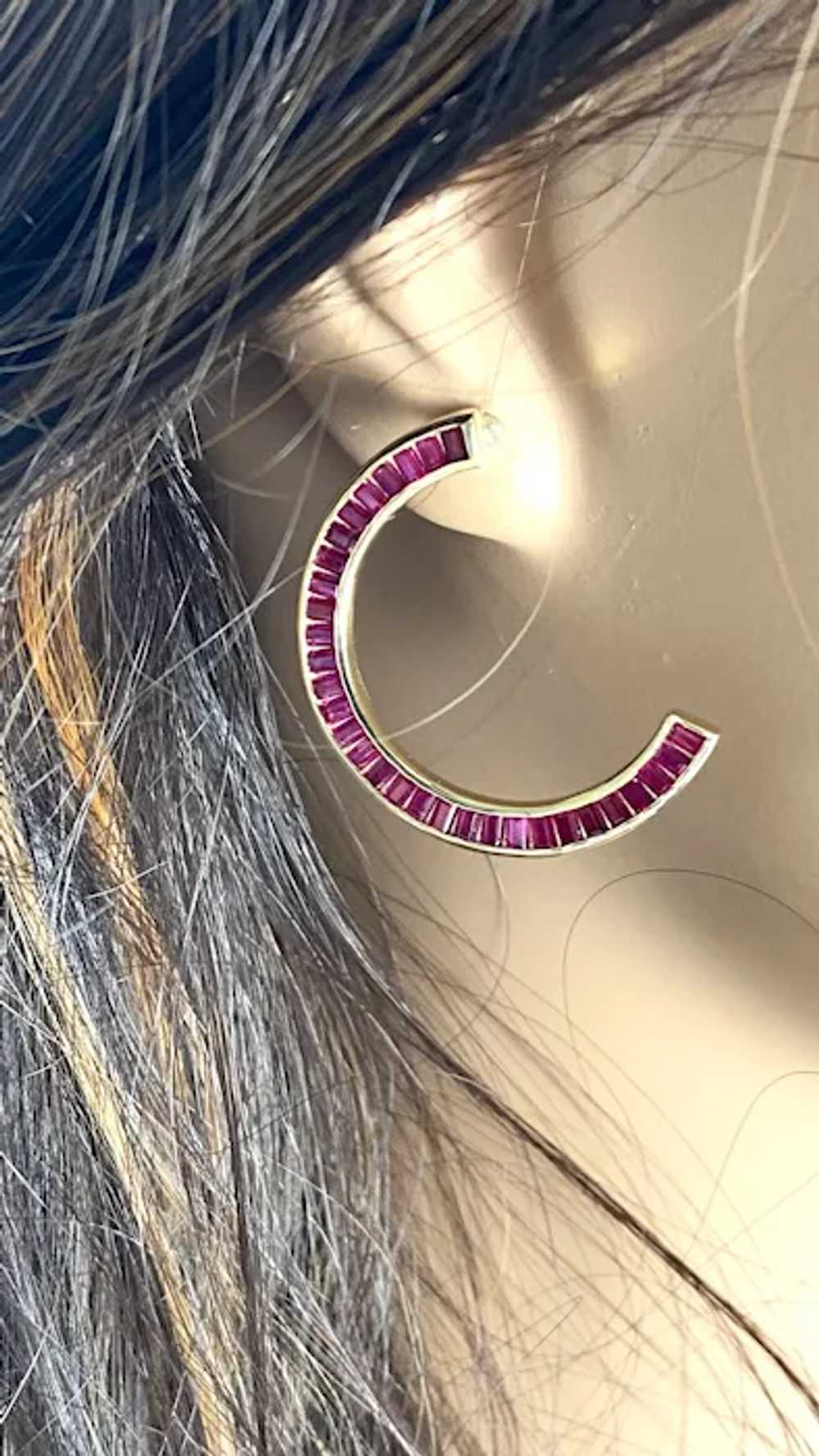 14 Karat Yellow Gold Trending Crescent Moon Shape… - image 3