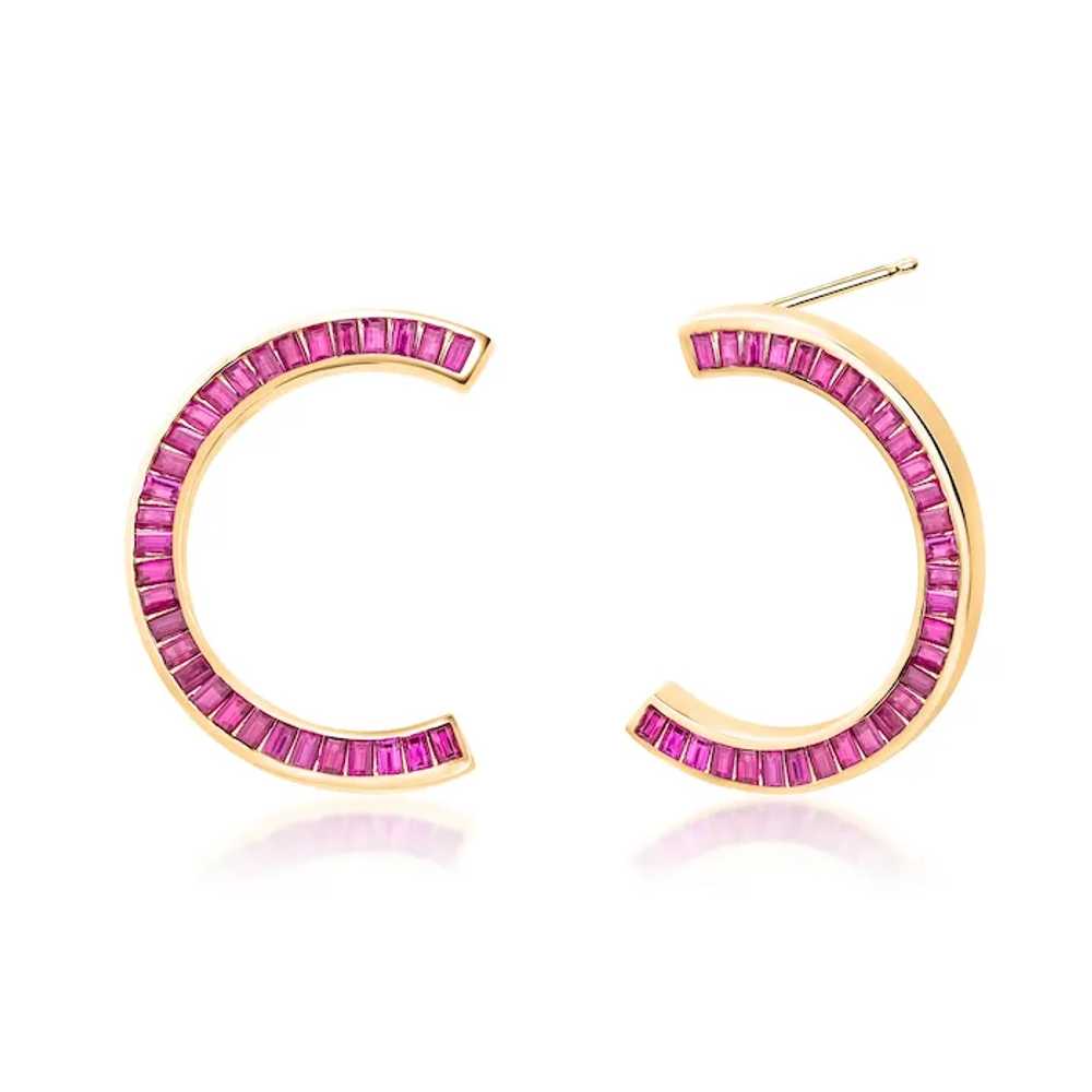 14 Karat Yellow Gold Trending Crescent Moon Shape… - image 4