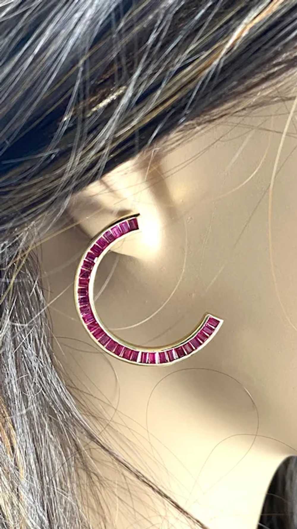 14 Karat Yellow Gold Trending Crescent Moon Shape… - image 6