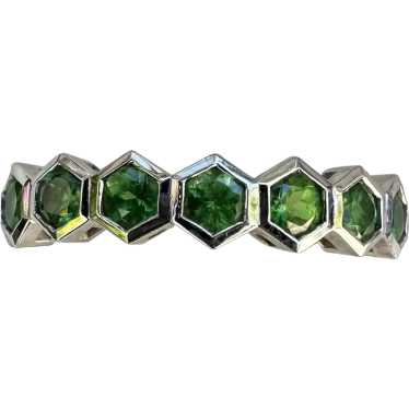 Sonia Bitton 14k White Gold Flex Tsavorite Stacka… - image 1