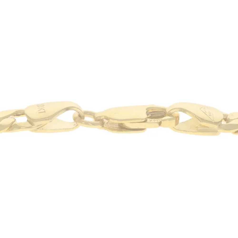 Yellow Gold Diamond Cut Figaro Chain Men's Neckla… - image 3