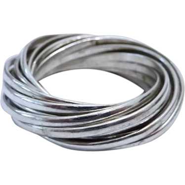 Sterling Silver 15 Interlocked Rolling Rings