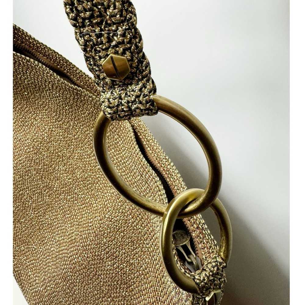 Eric Javits NY Womens Squishee Gold Metallic Wove… - image 2