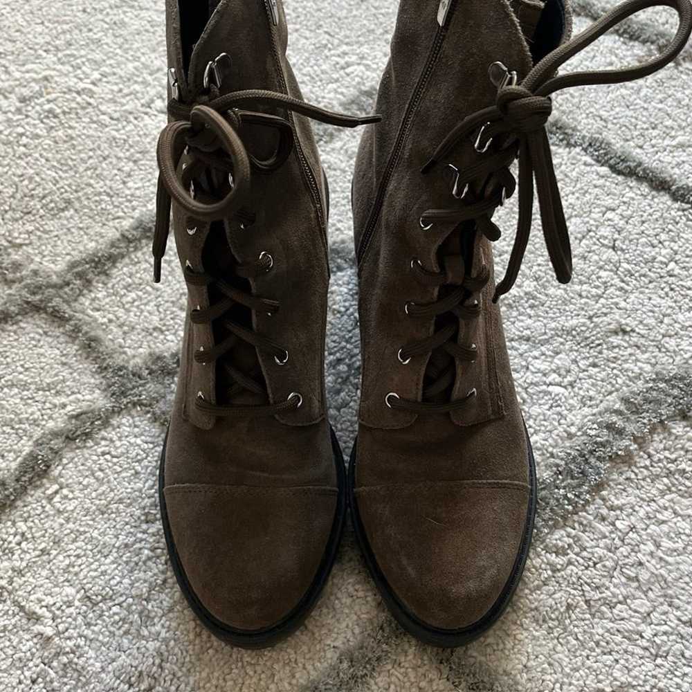 Marc Fisher Lanie Lace Up Mid Calf leather Boots … - image 10