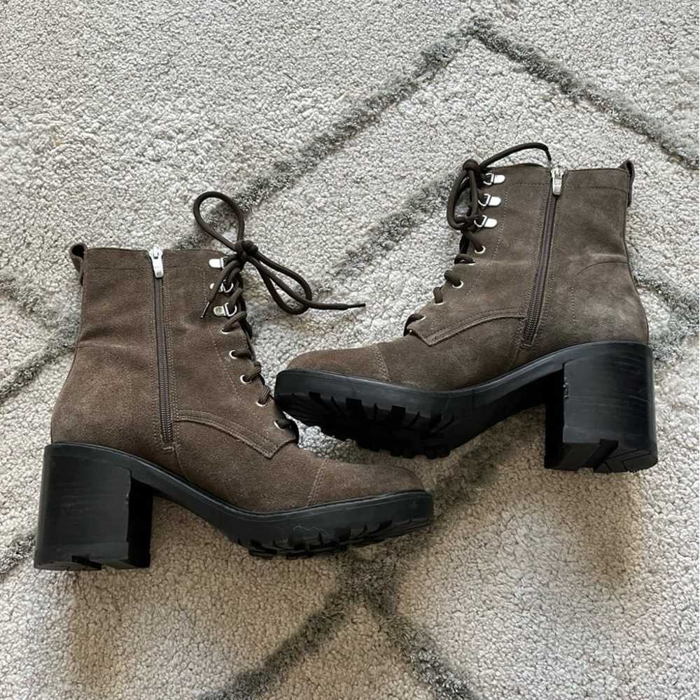 Marc Fisher Lanie Lace Up Mid Calf leather Boots … - image 4