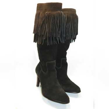 Matisse Sioux Black Leather Fringe  Boot 8.5