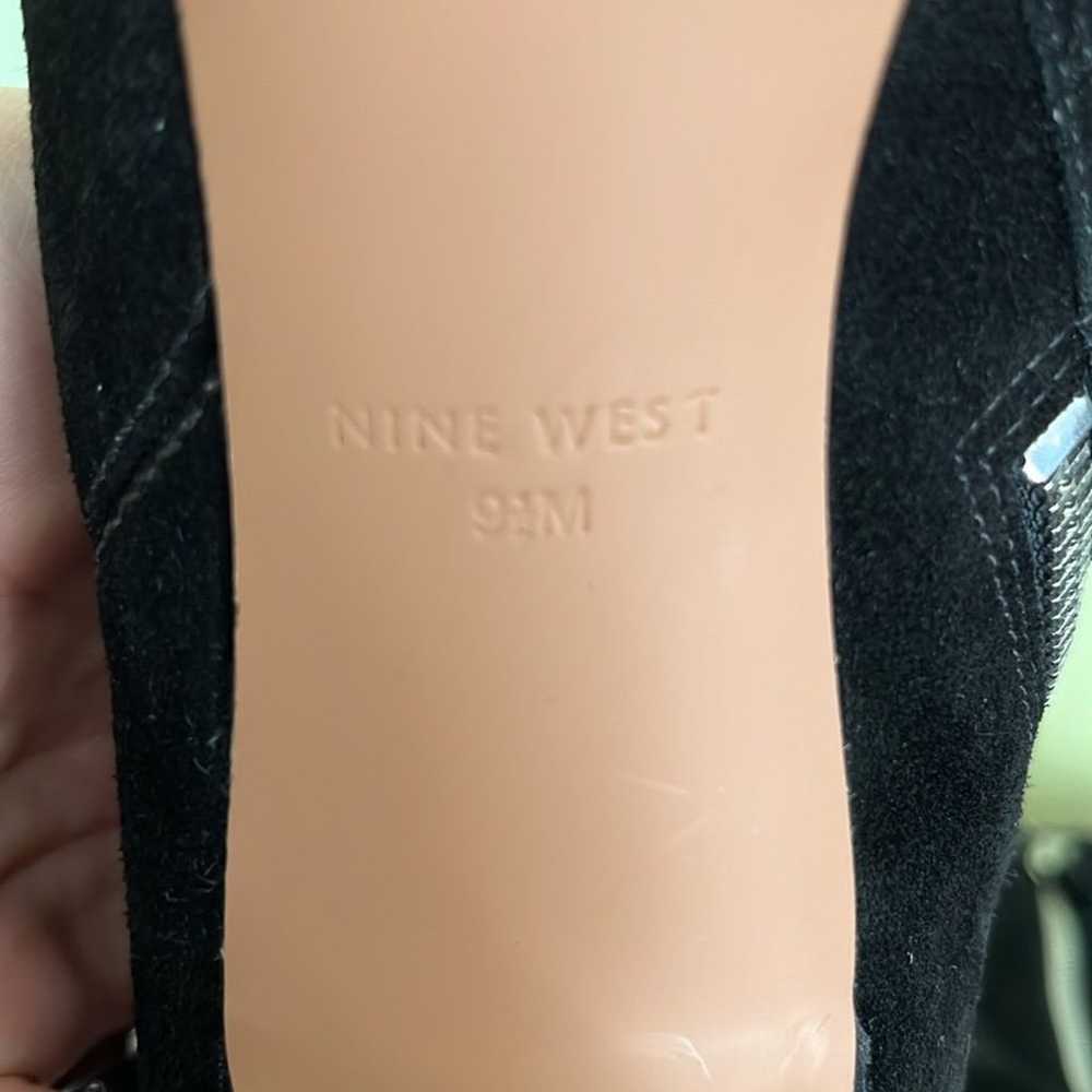 Nine West suede leather platform stiletto booties - image 4