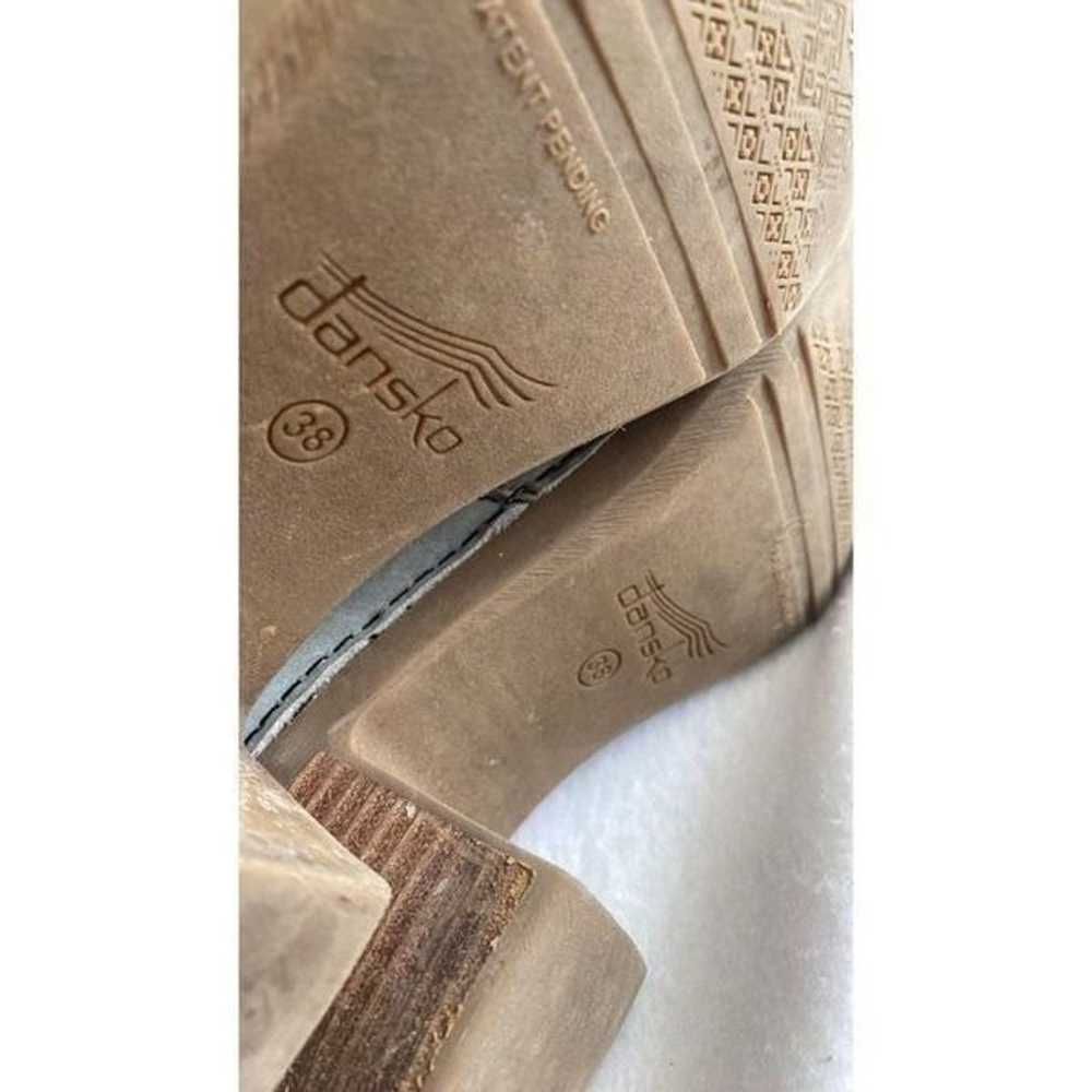 Dansko Leather Distressed Booties 38-7.5-8 - image 8