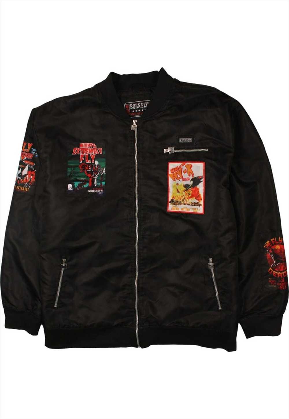 Vintage 90's Bornfly Bomber Jacket Lightweight Fu… - image 1