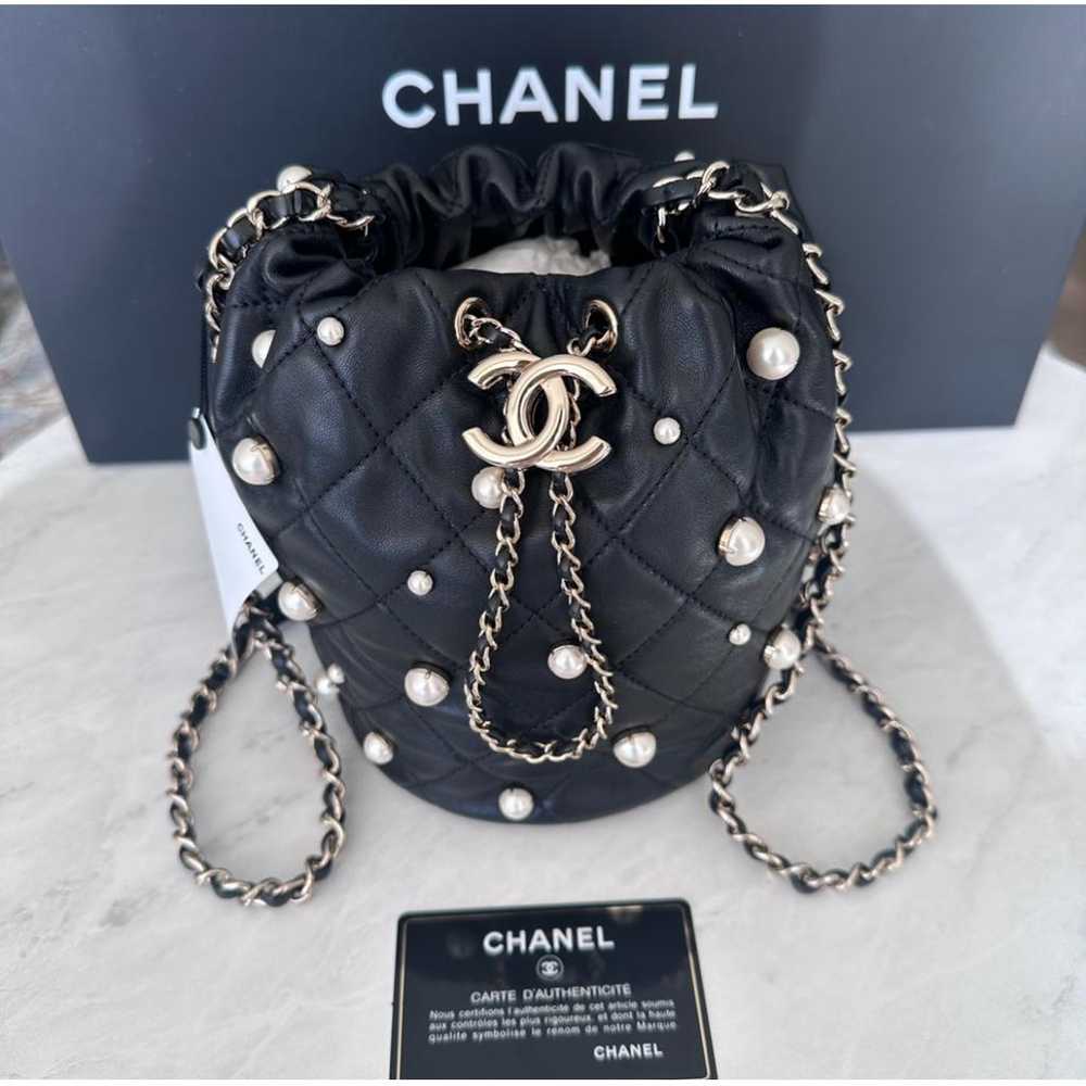 Chanel Pearl Bag leather handbag - image 3