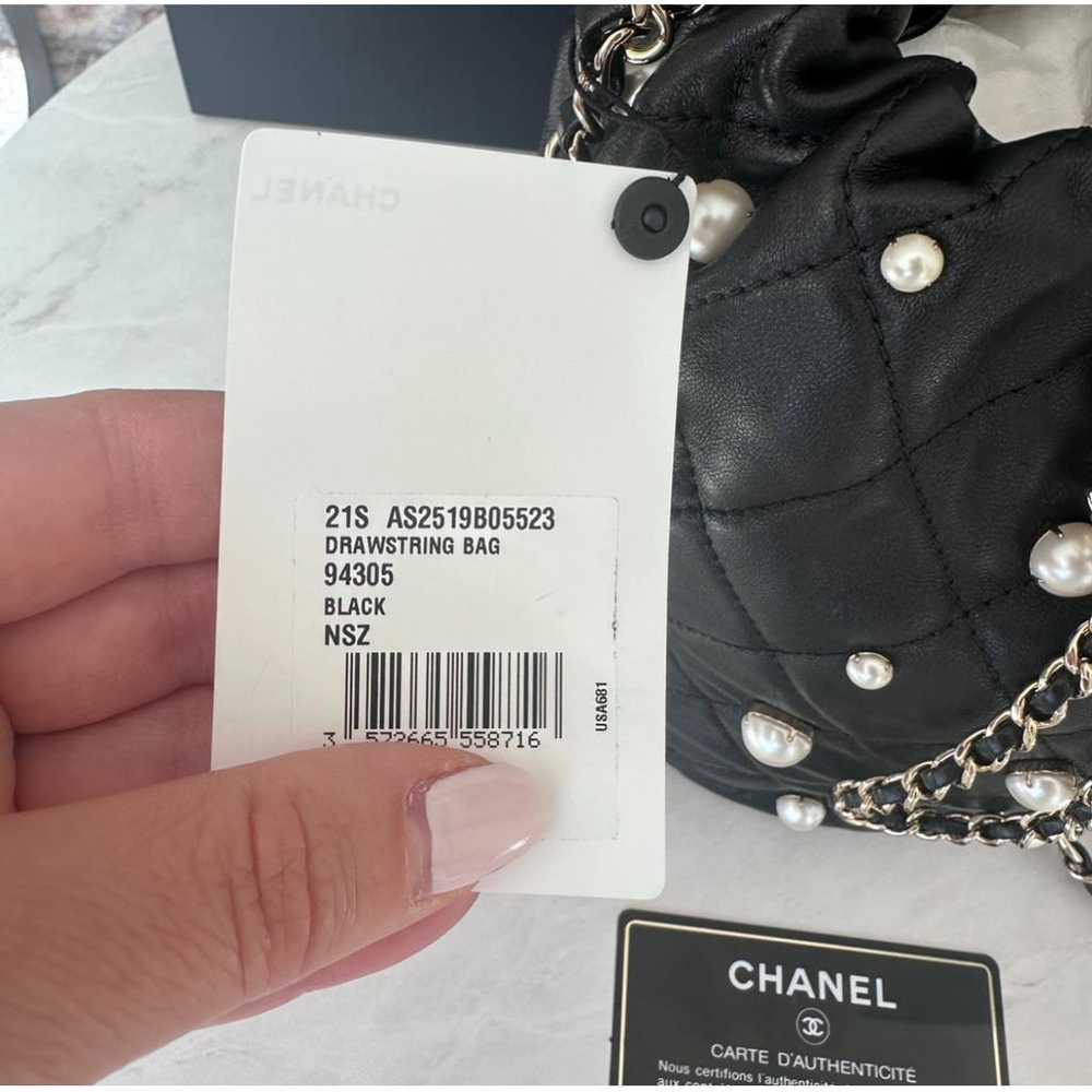 Chanel Pearl Bag leather handbag - image 9