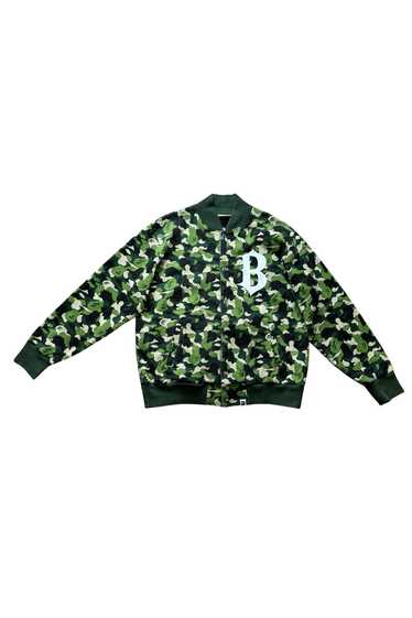 Bape Green Camo Bomber Jacket (Size L) - image 1