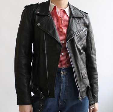 Reworked Black Leather Motorcycle Jacket - image 1