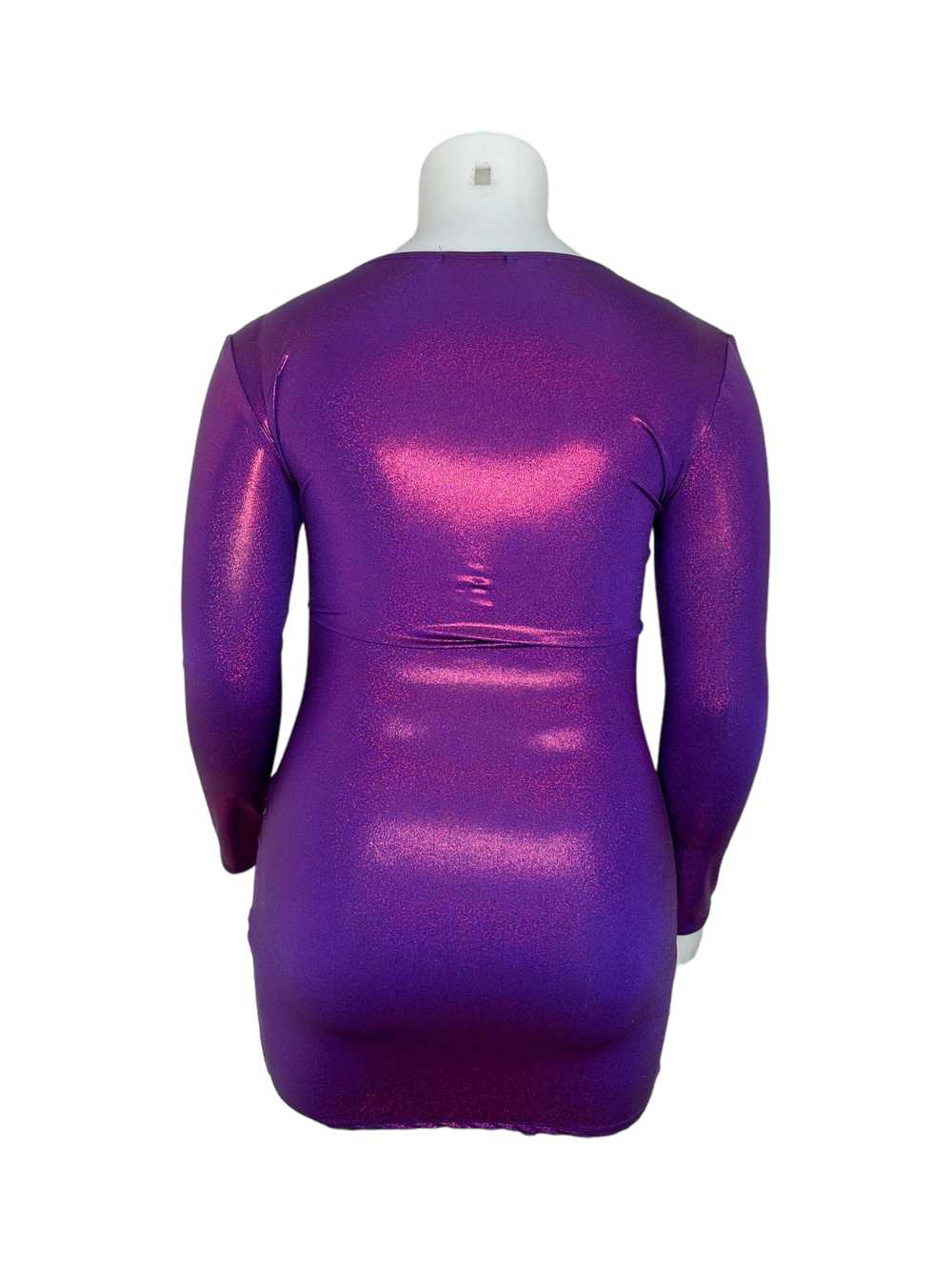 Purple & Pink Sparkly Long-Sleeved Bodycon Dress - image 5