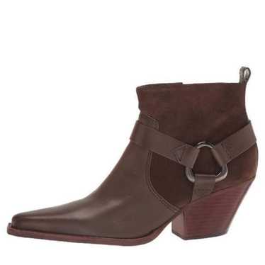 Vince Camuto Brown Leather Ankle Boots(Size 8M)