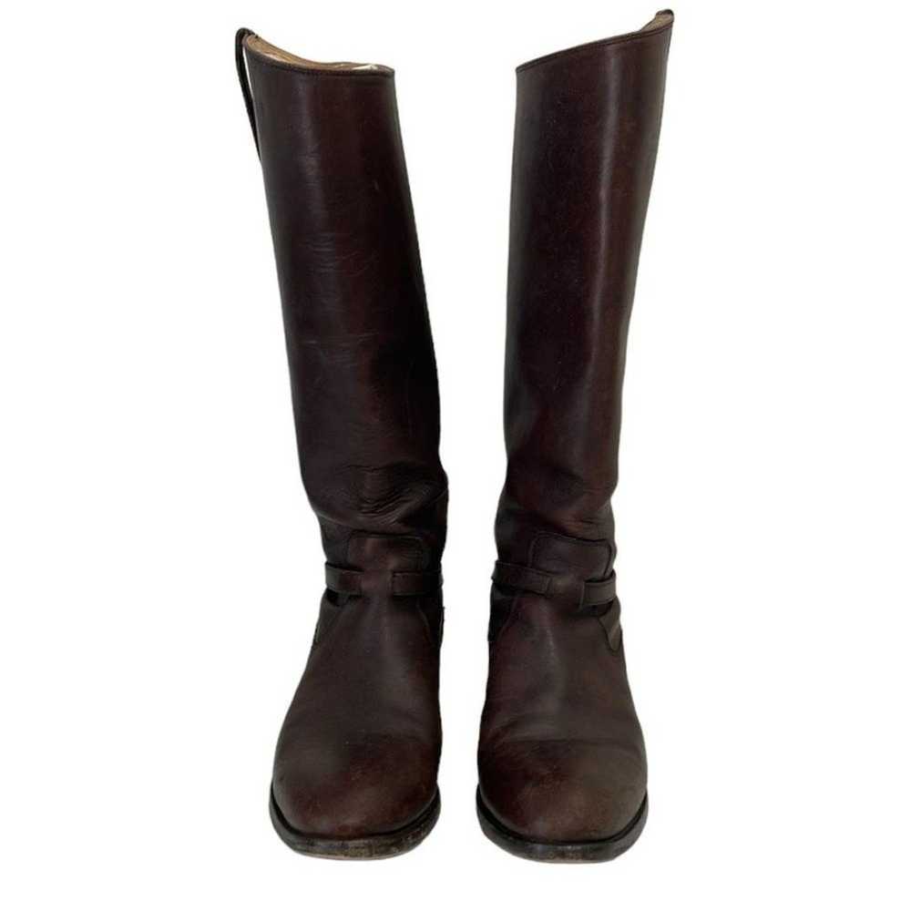 Frye Lindsay Plate brown leather knee high boots.… - image 2