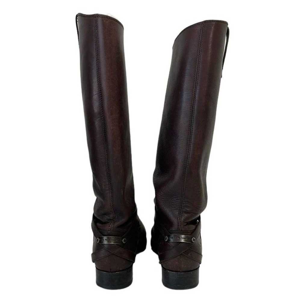 Frye Lindsay Plate brown leather knee high boots.… - image 4