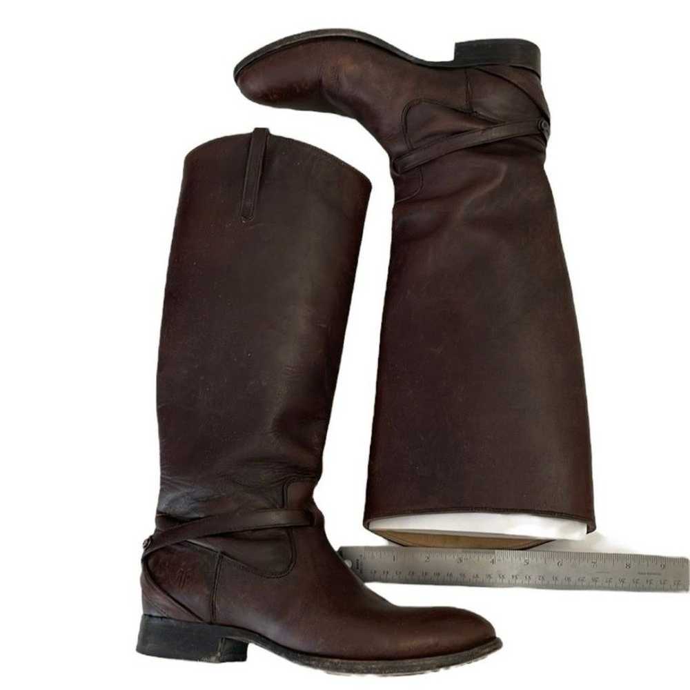 Frye Lindsay Plate brown leather knee high boots.… - image 6
