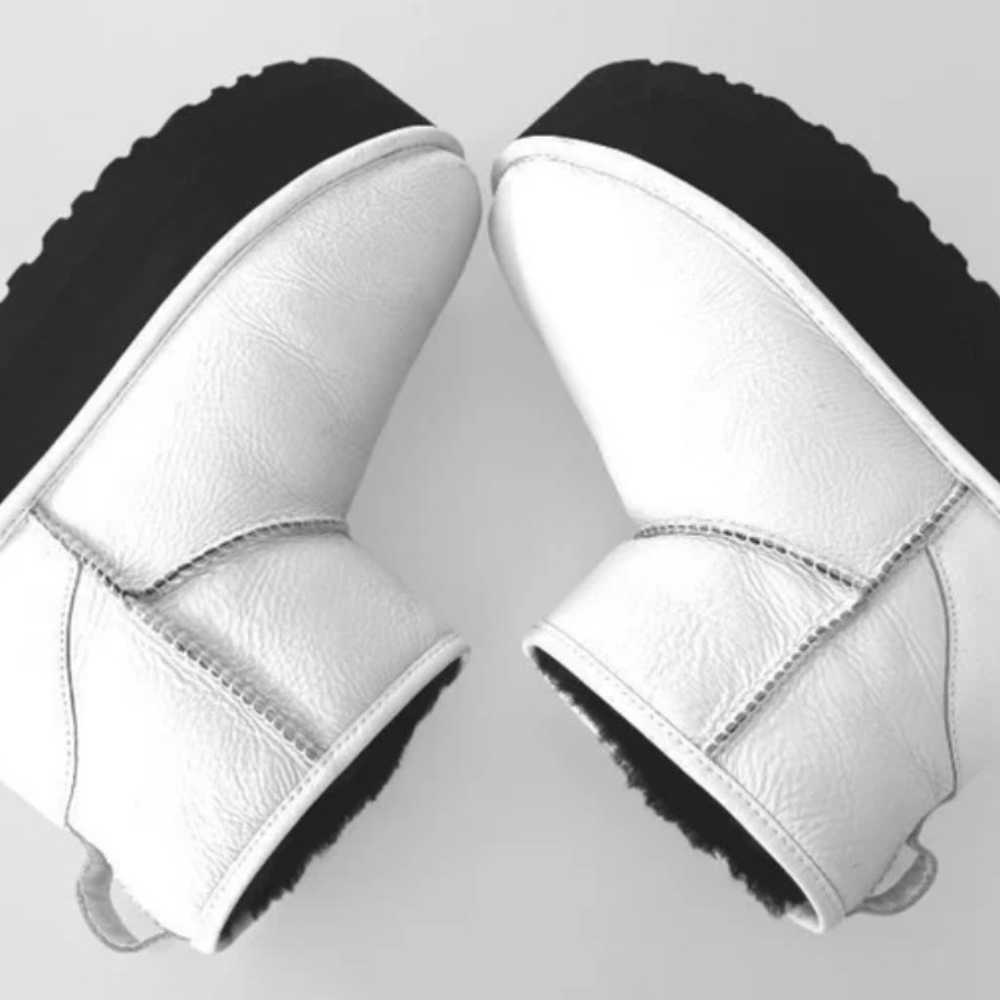 UGG Classic Mini Platform White Leather Sheepskin… - image 3