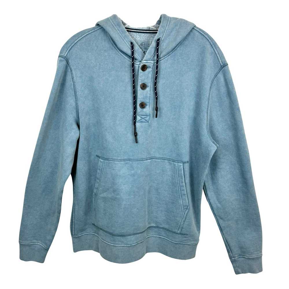 Surfside Supply Heavy Wash Hooded Henley Sweater - image 2