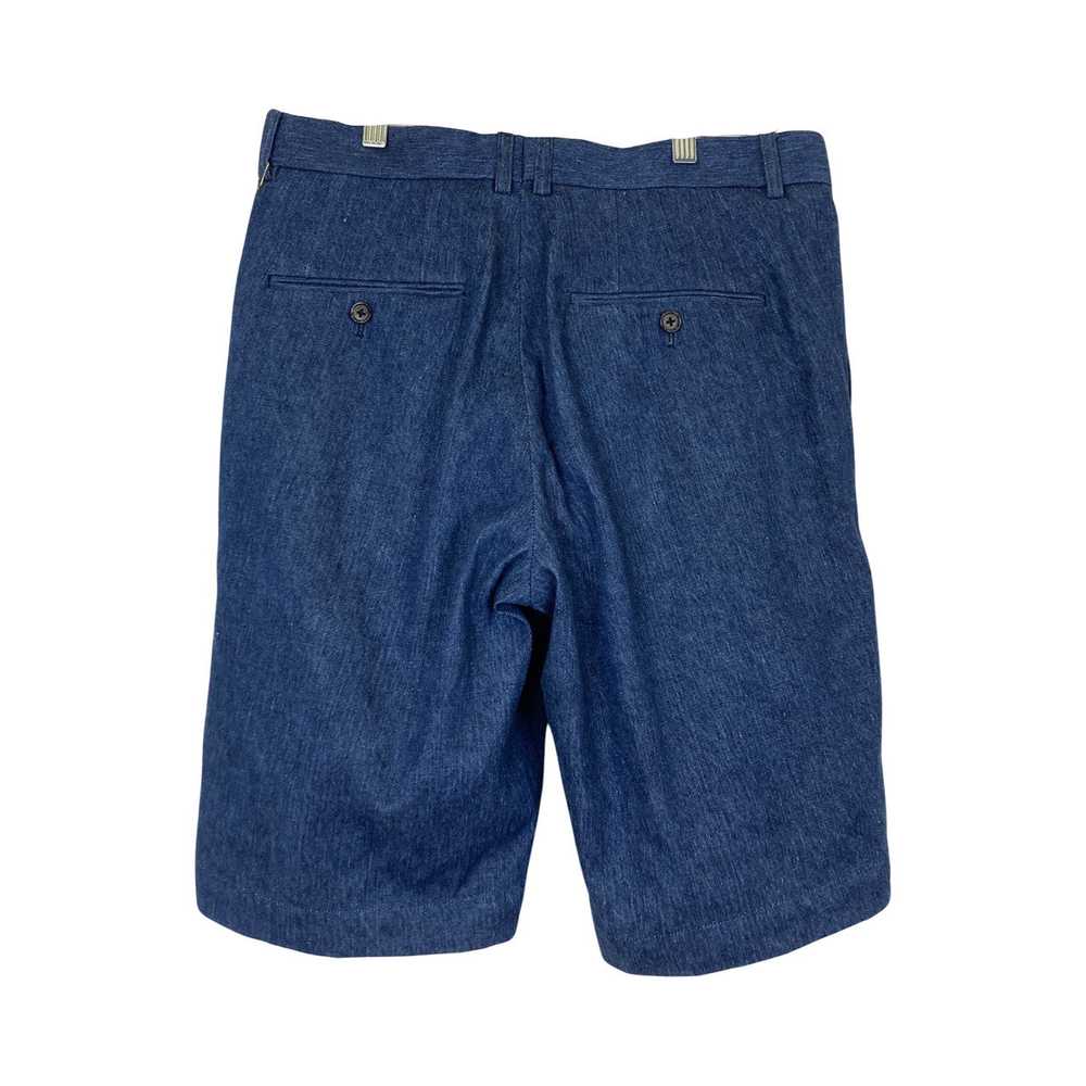 Niuhans Pleated Linen Blend Shorts - image 2