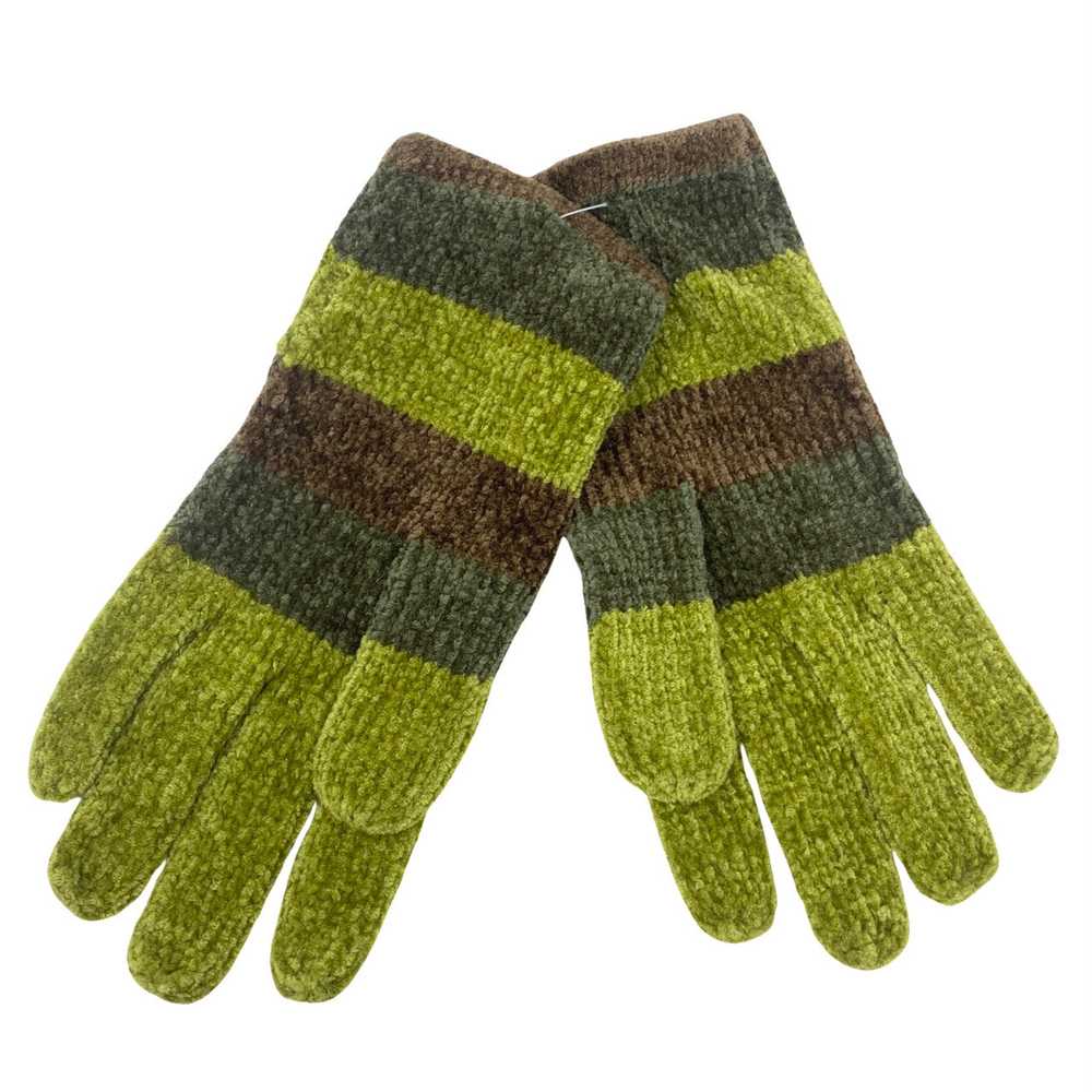 Moschino Striped Chenille Knit Gloves - image 3