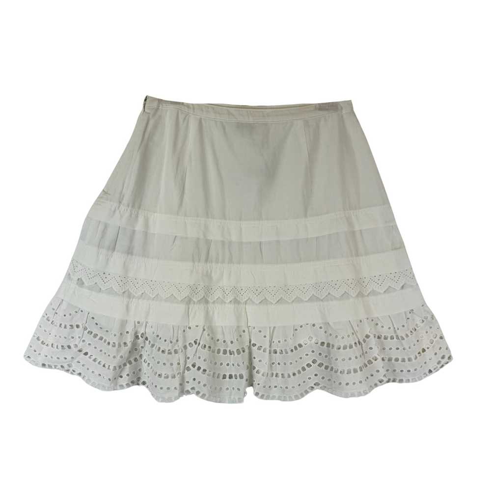 Club Monaco Lettee Eyelet Lace Skirt - image 2