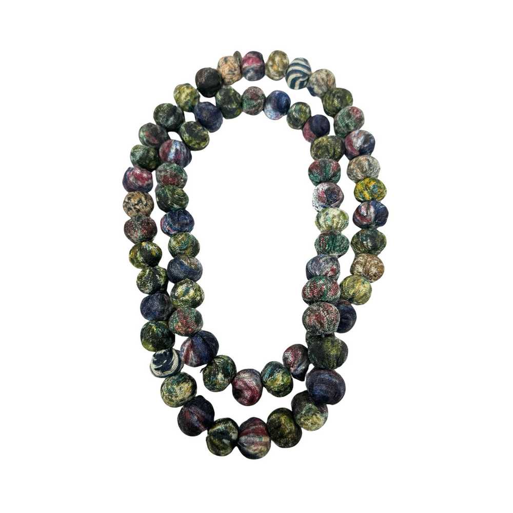 Yava Cloth Bead Necklace - image 1